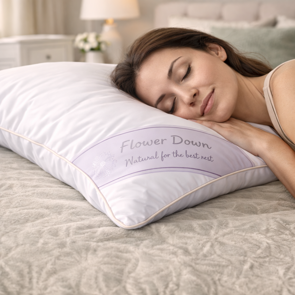 Flower down pillow