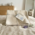 100% Natural Linen Stone-Washed Pillowcase - pinstripe